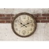 Clayre & Eef 6KL0813 Reloj de Pared Marrón Beige Ø 50x5 cm - 1xAA