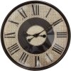 Clayre & Eef 6KL0814 Reloj de Pared Marrón Beige Ø 50x6 cm - 1xAA