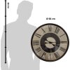 Clayre & Eef 6KL0814 Reloj de Pared Marrón Beige Ø 50x6 cm - 1xAA