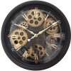 Clayre & Eef 6KL0818 Reloj de Pared Negro Marrón Ø 30x8 cm - 3xAA