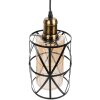 Clayre & Eef 6LMP756 Lámpara Colgante Negra Ø 35x110 cm - E27-max 3x40W