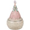 Clayre & Eef 6PR3898 Caja de Música Rosa, Blanca Ø 12x19 cm