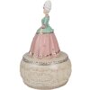 Clayre & Eef 6PR3898 Caja de Música Rosa, Blanca Ø 12x19 cm