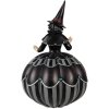Clayre & Eef 6PR3907 Decoración Bruja sobre Calabaza Negro, Gris Ø 27x39 cm