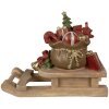 Decoración Regalos de Navidad en trineo Marrón, rojo 38x16x29 cm