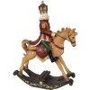 Clayre & Eef 6PR3910 Decoración Caballo balancín Marrón Rojo 22x9x29 cm Poliresina