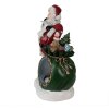 Decoración navideña Papá Noel con bola de nieve LED rojo, blanco, verde 26x16x36 cm