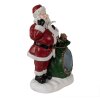 Decoración navideña Papá Noel con bola de nieve LED rojo, blanco, verde 26x16x36 cm