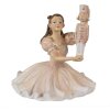 Clayre & Eef 6PR3944 Bailarina Decorativa Rosa Blanca 12x12x13 cm Poliresina