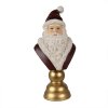 Clayre & Eef Decoración Navideña Papá Noel Rojo Blanco 19x15x40 cm