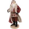 Clayre & Eef 6PR3951 Decoración Navideña Estatua Papá Noel Rojo 18x14x33 cm