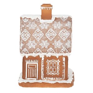 Clayre & Eef 6PR3974 Decoración Casa con LED Marrón 13x13x18 cm- 3xAAA
