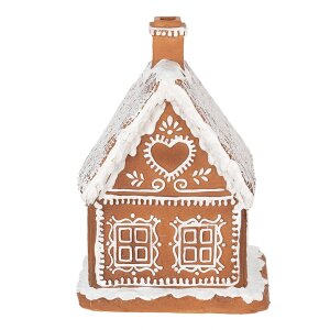 Clayre & Eef 6PR3974 Decoración Casa con LED Marrón 13x13x18 cm- 3xAAA