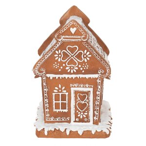 Clayre & Eef 6PR3975 Decoración Casa con LED Marrón 15x12x17 cm- 3xAAA