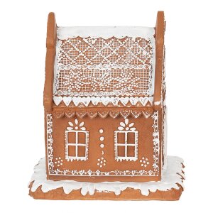 Clayre & Eef 6PR3975 Decoración Casa con LED Marrón 15x12x17 cm- 3xAAA