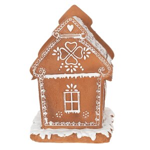 Clayre & Eef 6PR3975 Decoración Casa con LED Marrón 15x12x17 cm- 3xAAA