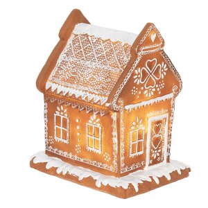 Clayre & Eef 6PR3975 Decoración Casa con LED Marrón 15x12x17 cm- 3xAAA