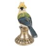 Clayre & Eef 6PR3992 Pájaro Decorativo Azul 8x13x17 cm