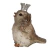 Clayre & Eef 6PR3995 Pájaro Decorativo Beige 7x5x8 cm