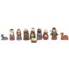 Clayre & Eef 6PR4893 Figuritas de Belén Rojo, Marrón (Juego de 11) 10x4x9 cm