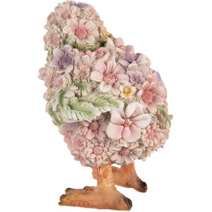 Clayre & Eef 6PR4897 Decorativo Pollito Rosa Amarillo 11x11x14 cm