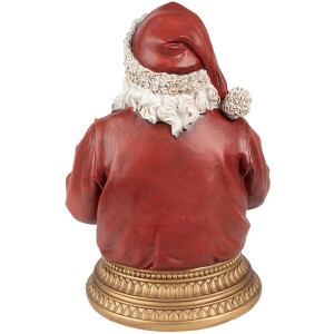 Clayre & Eef 6PR4908 Decoración Navideña Estatua Papá Noel Rojo 22x18x29 cm