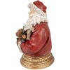 Clayre & Eef 6PR4908 Decoración Navideña Estatua Papá Noel Rojo 22x18x29 cm