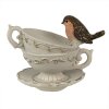 Clayre & Eef 6PR4924 Taza Decorativa Blanca 10x7x8 cm