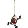 Clayre & Eef 6PR4928 Colgante Decoración Papá Noel Rojo 6x3x8 cm