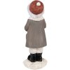 Clayre & Eef 6PR4949 Decoración de Navidad Estatua Niño Gris, Blanco 6x6x14 cm