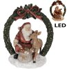 Adornos navideños Papá Noel con LED rojo, verde 19x12x23 cm