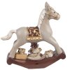 Clayre & Eef 6PR4970 Decoración Caballo Balancín Gris 11x3x11 cm