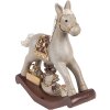 Clayre & Eef 6PR4970 Decoración Caballo Balancín Gris 11x3x11 cm