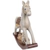 Clayre & Eef 6PR4971 Decoración Caballo Balancín Gris 18x4x18 cm