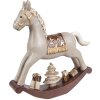 Clayre & Eef 6PR4971 Decoración Caballo Balancín Gris 18x4x18 cm