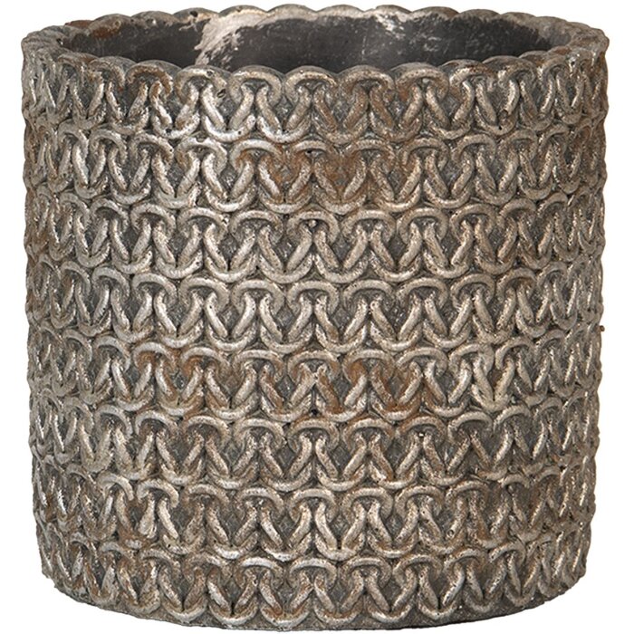 Clayre & Eef 6TE0494M Maceta Interior Gris Ø 15x14 cm