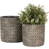 Clayre & Eef 6TE0494M Maceta Interior Gris Ø 15x14 cm