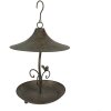 Clayre & Eef 6Y4838 Comedero para pájaros Marrón Verde Ø 27x35-45 cm