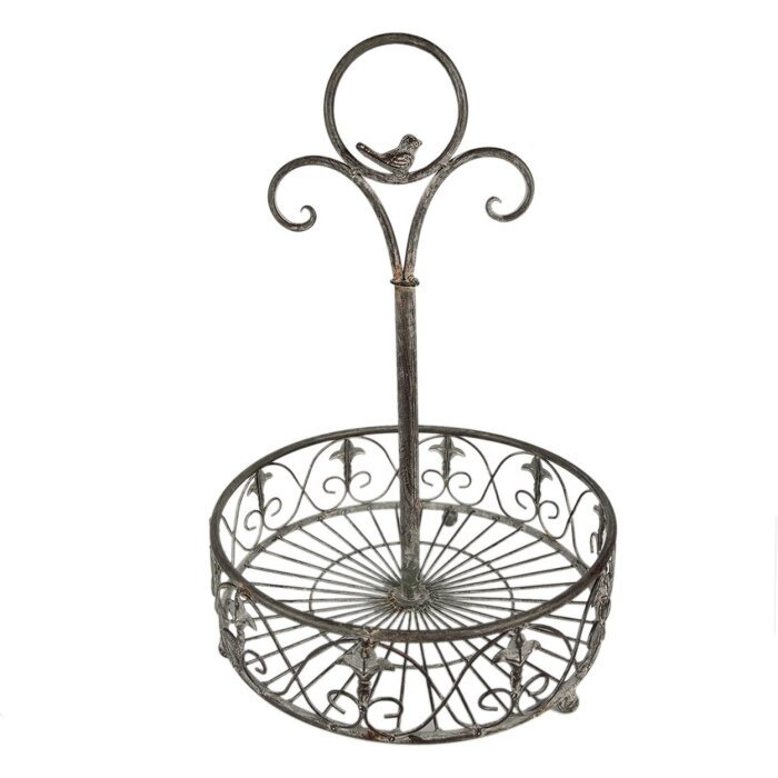 Clayre & Eef 6Y4848 Cesta de almacenaje Gris, Verde Ø 33x49 cm