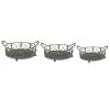 Cesta de almacenaje (juego de 3) gris, verde 45x39x16 - 37x32x15 - 31x26x13 cm