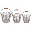 Clayre & Eef 6Y5258 Cestas Marrón Ø 21x16 - Ø 18x14 - Ø 15x13 cm