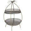 Clayre & Eef 6Y5326 Estantería 2 pisos color oro Ø 34x51 cm Frutero