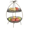Clayre & Eef 6Y5326 Estantería 2 pisos color oro Ø 34x51 cm Frutero