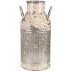 Clayre & Eef 6Y5405 Jarra de leche decorativa Gris Beige 23x22x47 cm