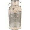 Clayre & Eef 6Y5405 Jarra de leche decorativa Gris Beige 23x22x47 cm