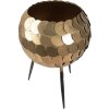 Clayre & Eef 6Y5409 Jardinera Oro Negro Ø 22x28 cm Hierro