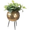 Clayre & Eef 6Y5409 Jardinera Oro Negro Ø 22x28 cm Hierro