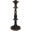 Clayre & Eef 6Y5454 Candelero Oro Negro Ø 11x30 cm Estilo Barroco