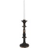 Clayre & Eef 6Y5454 Candelero Oro Negro Ø 11x30 cm Estilo Barroco
