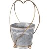 Clayre & Eef 6Y5469 Jardinera Gris Dorada 25x16x29 cm